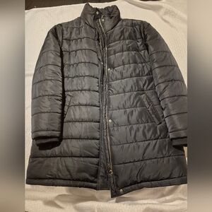 Black Quilted Puffer Coat